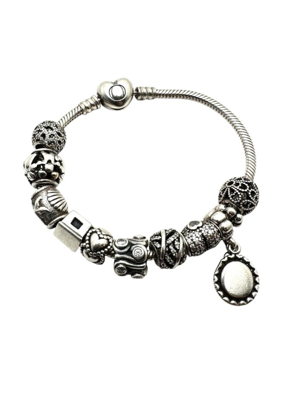 Pandora Sterling Silver Charm Bracelet 7" Loaded with Charms 37 Grams And Pouche - Picture 8 of 11